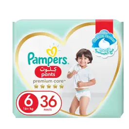 Pampers Premium Care Pants Diapers, Size 6, 13+ kg, Super Saver Pack, 36 Diapers