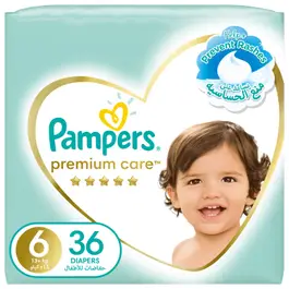 Pampers Premium Care Taped Diapers, Size 6, 13+kg, Mega Pack, 34 Diapers